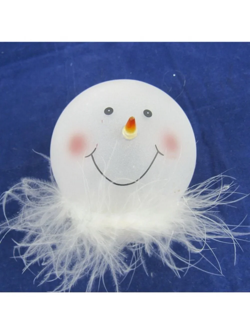 Snowman Holiday Light Cover Frosted Glass Decorative Accent Pre-Owned